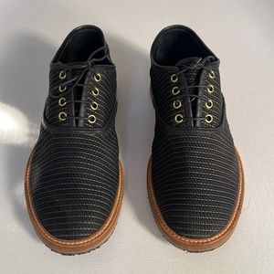 MARC JACOBS MEN'S S87WQ0054 LOW-TOP OXFORD BLACK LEATHER EUR SIZE 41 US 9 MED
